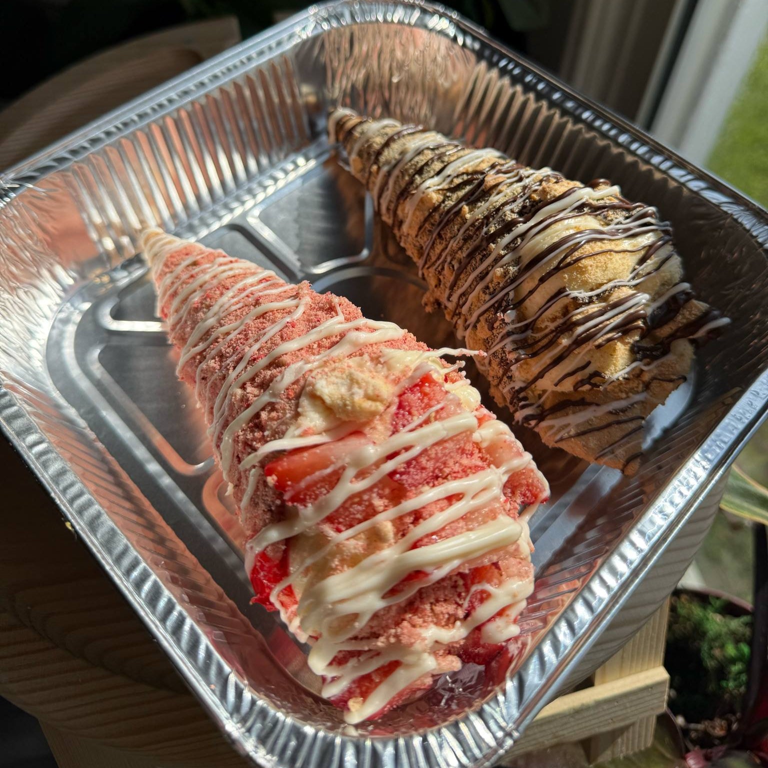 Cheesecake Stuffed Waffle Cones